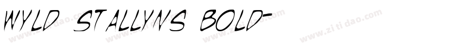 Wyld Stallyns Bold字体转换